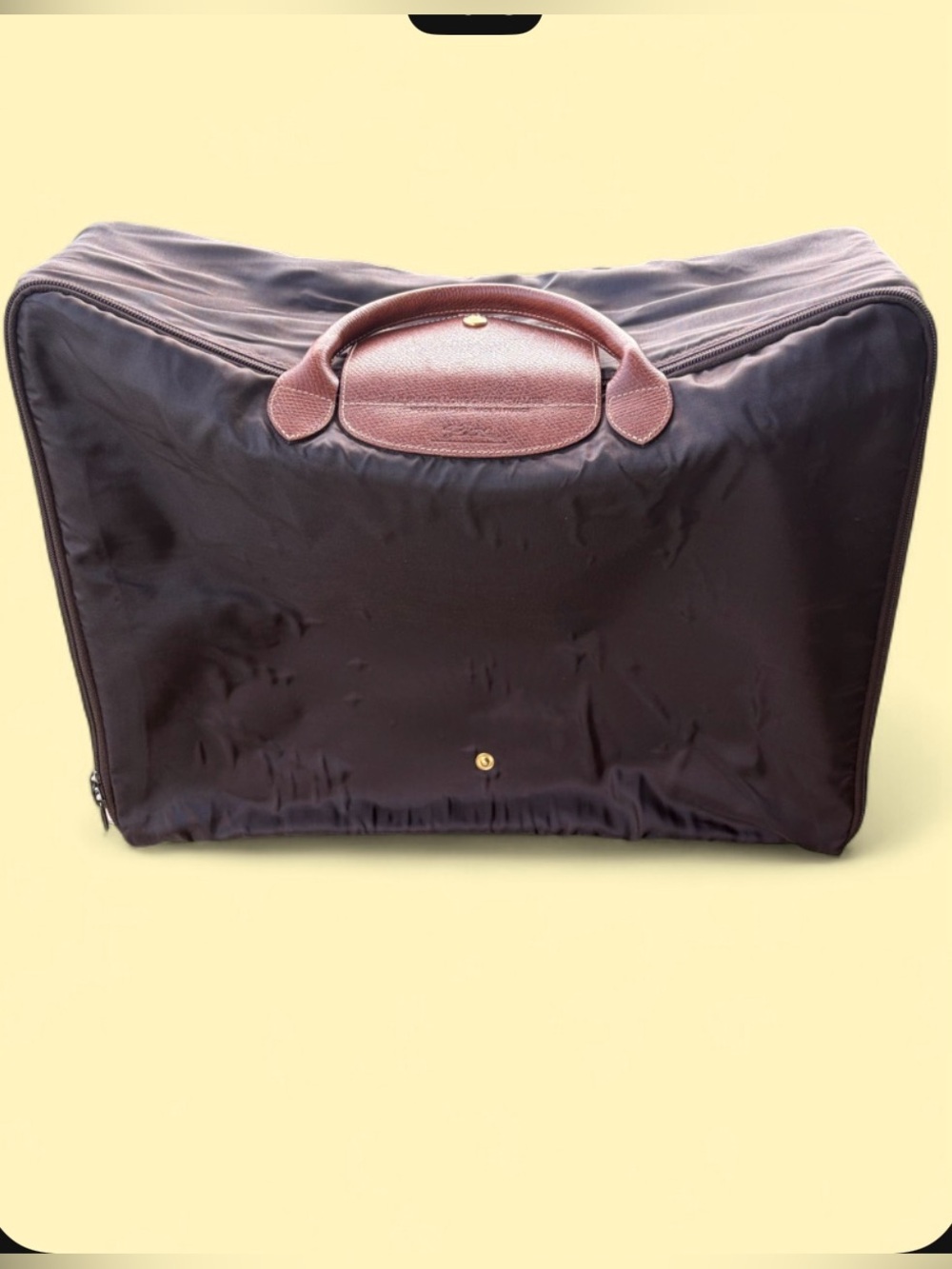 Vintage Longchamp Le Pliage Valise Chocolate Brown Discontinued